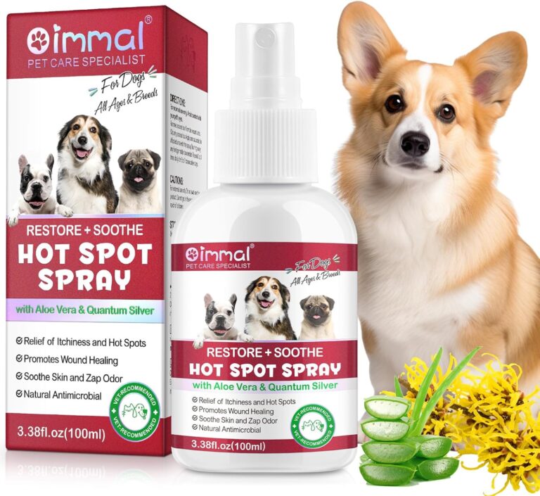 Hot Spot Spray Treatment for Dogs, 2025 Upgraded Hot Spot & Itch Relief Skin Spray for Dog, Irritated Dry Itchy Skin, Allergies, and Dermatitis, Scratching and Licking, Reduces Topical Inflammation