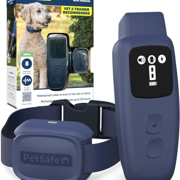 PetSafe Basic Dog Trainer with Remote - Effective Dog Training - 15 Levels of Static Correction - Waterproof Collar - Rechargeable Training Collar - Compact Remote Transmitter