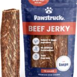 Pawstruck Premium Beef Jerky Dog Treat Chews, Large 10" Strips  Supports Hip & Joint Health, Rich in Glucosamine & Chondroitin, No Added Preservatives  15 Count