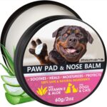 Dog Paw Balm for Dry Cracked Paws  Lick-Safe Moisturizer and Organic Paw Wax with Aloe & Vitamin E  Hot Pavement and Winter Snow Protection  Nose Safe  for All Breeds