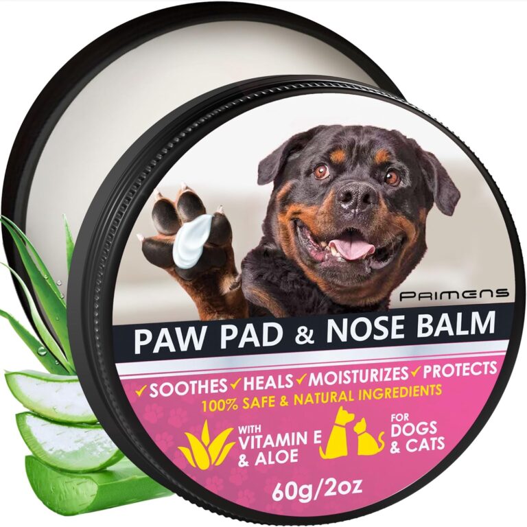 Dog Paw Balm for Dry Cracked Paws  Lick-Safe Moisturizer and Organic Paw Wax with Aloe & Vitamin E  Hot Pavement and Winter Snow Protection  Nose Safe  for All Breeds