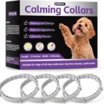 4-Pack Dog Calming Collar with Natural Pheromones | 60-Day Stress & Anxiety Relief for Puppies & Adult Dogs | Waterproof, Adjustable 25-Inch Fit (Grey)