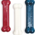 Nylabone Original Bone Power Chew Toy Value Pack for Dogs, Durable Dog Toys for Aggressive Chewers, Long Lasting Chicken, Bacon, and Peanut Butter Flavor, Small Dogs - Up to 25 Ibs, 3 Pack