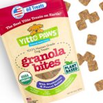 Yitto Paws Organic Dog Treats  Crunchy, Blueberry & Peanut Butter Training Dog Biscuits  Vegan, Human-Grade, No Sugar Added  Healthy, All Natural  Made in USA, (8 oz)