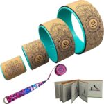 Aozora Yoga Wheel 13" with Most Detailed Book Step by Step Guide on How to Do 30+ Poses,! Perfect for Stretching and Improving Backbends