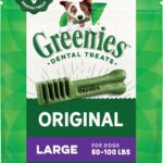 Greenies Veterinarian-Recommended Adult Natural Dental Dog Treats Large Size, Original Flavor, 12 oz. Pack, 8 Count