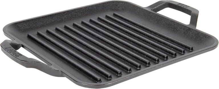 Lodge 11" Cast Iron Square Grill Pan - Chef Collection - Pre-Seasoned Cast Iron Pan - Versatile Cooking - Indoor & Outdoor Use - Incredible Heat Retention