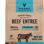 Vital Essentials Freeze-Dried Raw Dog Food, Beef Crunchy Mini Nibs | Complete Meal or Mixer | High Protein Dog Food | 5.5 oz