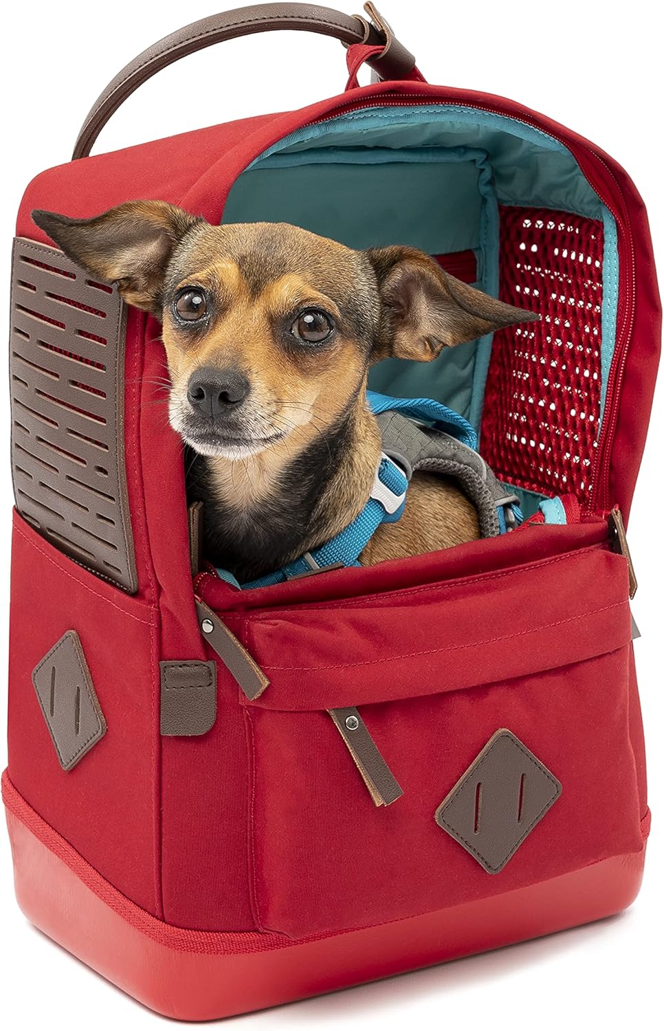 Kurgo Nomad Carrier Backpack - Airline Approved Dog Bag for Travel - Stylish Pet Backpack with Waterproof Bottom - Lightweight for Hiking - Small Breed Dog Carrier with Tablet Sleeve - Red Kurgo Nomad Carrier Backpack - Airline Approved Dog Bag for Travel - Stylish Pet Backpack with Waterproof Bottom - Lightweight for Hiking - Small Breed Dog Carrier with Tablet Sleeve - Red