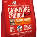 Stella & Chewy's Freeze-Dried Raw Dog Treats - Carnivore Crunch for Training - Natural Limited Ingredient, Grain-Free - Perfect for Picky Eaters - Grass-Fed Beef Recipe - 3.25 oz Bag