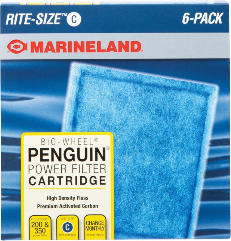 Marineland Penguin Bio-Wheel Replacement Power Filter Cartridges, For Aquarium Filtration, Rite-Size C, 6 Count