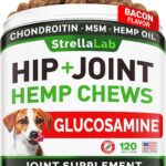 STRELLALAB Health & Wellness Supplements for Dogs, Various Formulas & Benefits - Hemp Hip & Joint Supplement for Dogs - Hemp Chews for Dogs