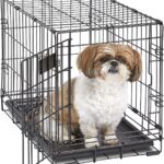 MidWest Homes for Pets 22-Inch iCrate Folding Dog Crate with Divider Panel, Leak-Proof Tray & Secure Latches  Metal Wire Kennel for XS Breeds  Portable, Durable & Easy to Assemble