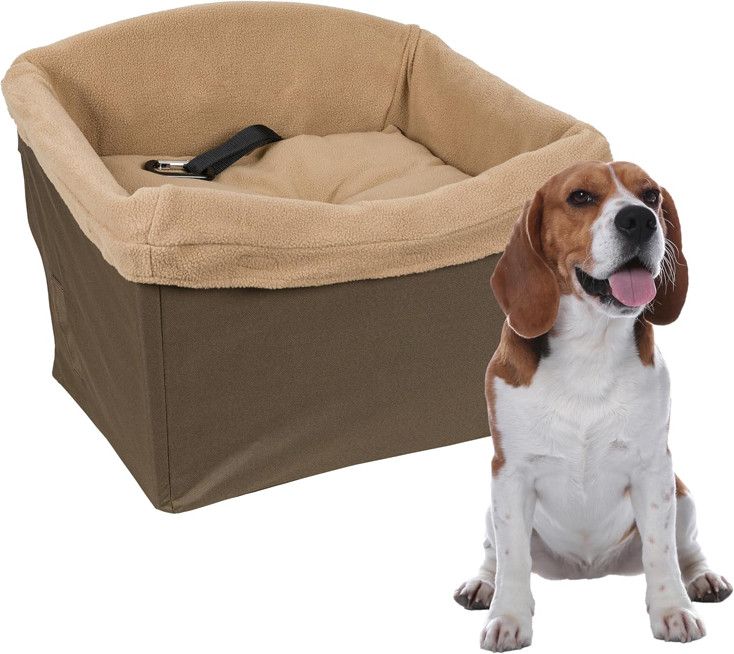 PetSafe Happy Ride Dog Safety Seat - Dedicated Pet Car Seat for Small Dogs - Elevated Booster Seat - Fleece Liner Booster Seat - Machine Washable - Fits Most Cars, Trucks & SUVs PetSafe Happy Ride Dog Safety Seat - Dedicated Pet Car Seat for Small Dogs - Elevated Booster Seat - Fleece Liner Booster Seat - Machine Washable - Fits Most Cars, Trucks & SUVs