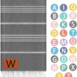 Antfuny Monogram Turkish Bath Towel Beach Blanket Bathroom Essentials Swim Poolside Pool Accessories Swim Must Haves Hot Tub Items Spa Gadgets Adult Women College Dorm Girl Student Stuff