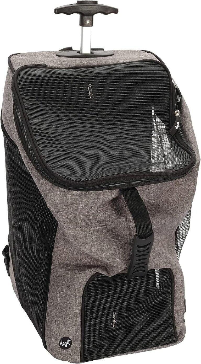 Dogit Explorer Backpack Carrier, Soft Small Dog Travel Carrier,Black,Rolling Backpack,77565