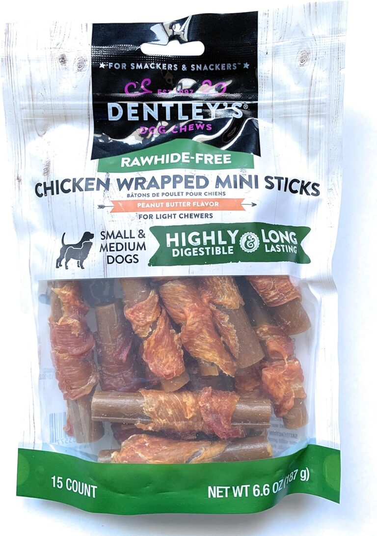 DENTLEY'S Rawhide Free Chicken Wrapped Mini Sticks - Peanut Butter Flavor