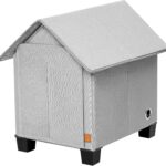 Insulated Dog House Outdoor with Warm Mat and Elevated Feet,Weatherproof Puppy House Dog Bed for Small Dog and Cat,Max Pets Size 15.7 X 11.4 Inches