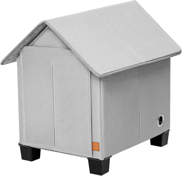 Insulated Dog House Outdoor with Warm Mat and Elevated Feet,Weatherproof Puppy House Dog Bed for Small Dog and Cat,Max Pets Size 15.7 X 11.4 Inches
