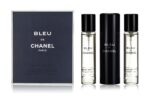 CHANEL Bleu De Eau De Toilette Travel Spray & Two Refills for Men – 3x20ml/0.7oz,