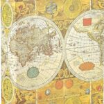 3-Ring Photo Album 504 Pockets Hold 4x6 Photos, Ancient World Map Design