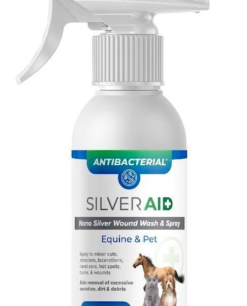 Wound & Skin Spray, Patented Colloidal Silver Spray, Hot Spot Treatment for Dogs, Cats, Horses, Relief of Itching, Irritations, Burns, Minor Cuts, Coat Care, Vet Recommended - Made in USA