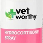 Vet Worthy Hydrocortisone Spray for Dogs - Medicated Itch Relief for Hot Spots, Eczema, Bites, Skin Irritations - Dog Wound Care Spray with Hydrocortisone Acetate and Aloe Vera - 4oz.