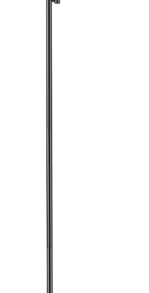 Globe Electric 67135 72" Torchiere Floor Lamp and Adjustable Reading Light, Matte Black, Frosted Shade, Dual Rotary Switch, 3-Step Dimming, Modern Lighting for Living Room or Office