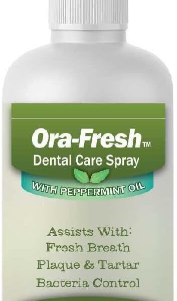 Green Pet Organics OraFresh Dental Spray with Peppermint Oil - Naturally Fights Tartar, Plaque & Freshens Breath Instantly, Improves Oral Health, 8 oz