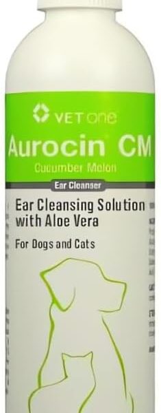 Vet One Aurocin cm Ear Cleanser (Cucumber Melon) with Aloe 8oz