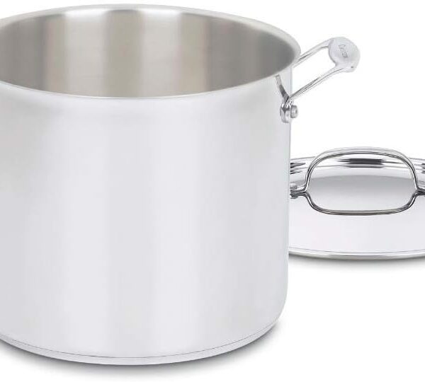 Cuisinart 12-Quart Stockpot w/Lid, Chef's Classic Collection, Silver, 766-26AP1
