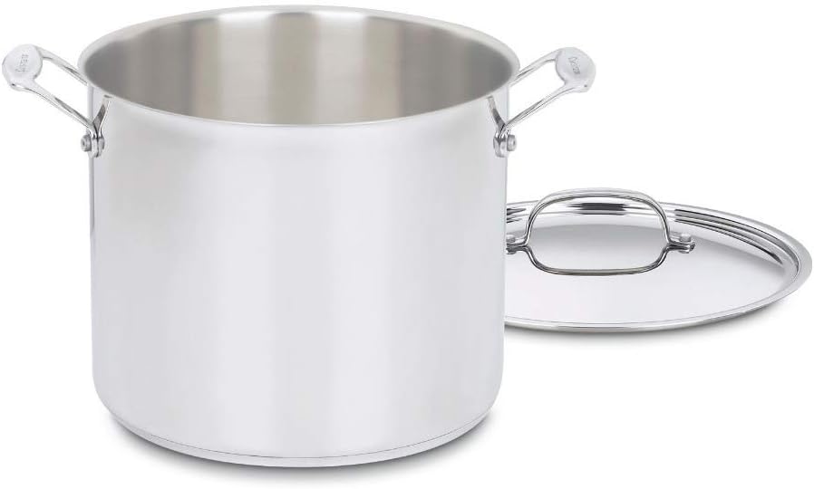 Cuisinart 12-Quart Stockpot w/Lid, Chef's Classic Collection, Silver, 766-26AP1 Cuisinart 12-Quart Stockpot w/Lid, Chef's Classic Collection, Silver, 766-26AP1