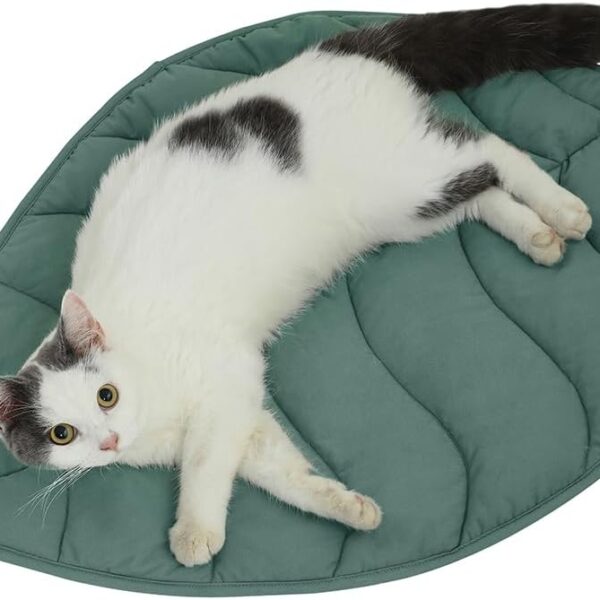 30 X 20 Inch Leaf Shaped Cotton Cat Bed Pad, Warming Cat Mat, Pet Warming Pad for Cats, Warmer Mat for Feral and Indoor Cats, 2025 Enlarged and Thickened Leaf Beds