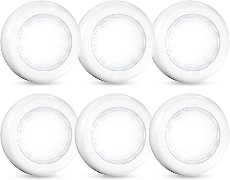 Tap Light 6 Pack Portable LED Puck Touch Night Lights - Battery Operated Under Cabinet Lighting for Kitchen, Closet, Classroom, Indoor & Outdoor