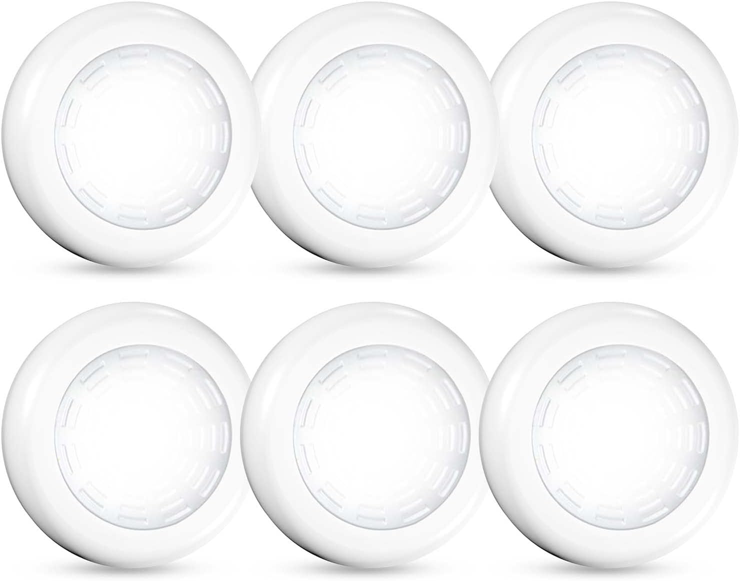 Tap Light 6 Pack Portable LED Puck Touch Night Lights - Battery Operated Under Cabinet Lighting for Kitchen, Closet, Classroom, Indoor & Outdoor Tap Light 6 Pack Portable LED Puck Touch Night Lights - Battery Operated Under Cabinet Lighting for Kitchen, Closet, Classroom, Indoor & Outdoor