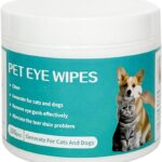 Dog Eye Wipes, Angel Eyes Tear Stain Remover for Dogs, Cat Dog Eye Wipes for Discharge and Crust, Coconut Oil Pet Cleaning Dog Grooming Deodorizing Wipes Wash Cleaner for Eyes, Wrinkle, Face-100pcs
