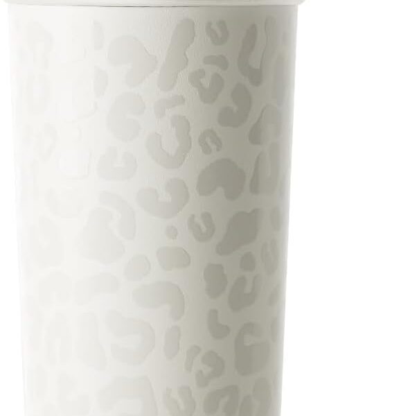 Simple Modern Stainless Steel Shaker Bottle with Ball 24oz | Metal Insulated Cup for Protein Mixes, Shakes and Pre Workout | Rally Collection | Cream Leopard
