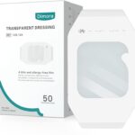 Dimora Transparent Film Dressing 50 Packs, Waterproof Adhesive Clear Bandages 4 in x 5 in, Wound Cover for IV Shield, Tattoo Aftercare Bandage,Clear Bandage Tape for Wound Care
