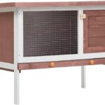 vidaXL Outdoor Rabbit Hutch - Spacious Exterior Bunny Cage, Durable Wood Construction, Weatherproof Design, Pull-Out Tray for Easy Cleaning, with Iron Wire Mesh for Ventilation