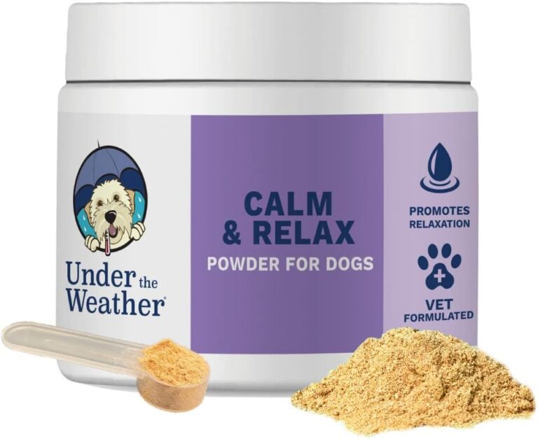 Under The Weather Calming Powder for Dogs | Vet Formulated All-Natural Calming Supplement for Dogs | Help Reduce Stress & Anxiety for Dogs | 120 Servings