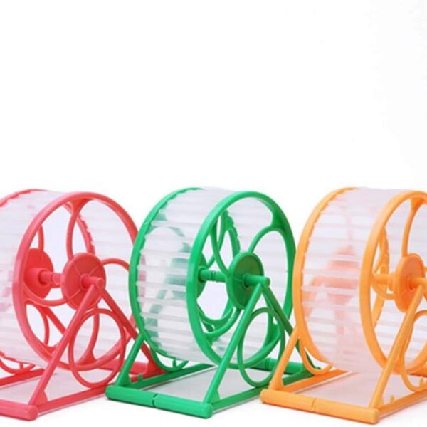 Hamster Exercise Wheel, Silent Running Wheel with Stand for Hamsters, Gerbils, Mice and Other Small Pets, Hamster Wheel Cage (Random Color, 1 PC), Dia 11cm/4.33in