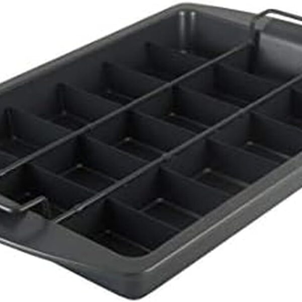 Chicago Metallic Professional Slice Solutions Brownie Pan, 9-Inch-by-13-Inch - , Dark Gray