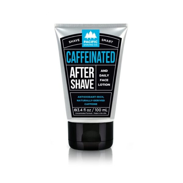 Pacific Shaving Company Caffeinated Aftershave - Helps Reduce Appearance of Redness, With Safe, Natural, and Plant-Derived Ingredients, Soothes Skin, Paraben-Free, Made in USA, 3.4 oz
