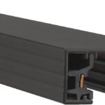 WAC Lighting H Track 8FT Single Circuit Field Cuttable 120V Track for H Style 3-Wire Track Fixtures with 2 Endcaps in Black