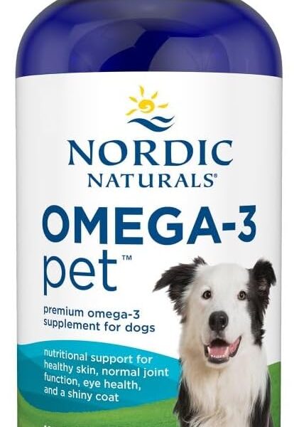 Nordic Naturals Omega-3 Pet, Unflavored - 16 oz - 1380 mg Omega-3 Per Teaspoon - Fish Oil for Large to Very Large Dogs with EPA & DHA - Promotes Heart, Skin, Coat, & Immune Health