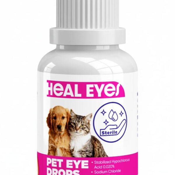 Heal Eyes Daily Eye Care Drops 1 fl oz (30 ml) for Cats, Dogs, Birds & Horses  Gentle Tear Stain Remover, Soothing Eye Cleaner, Alcohol-Free & Vet-Formulated