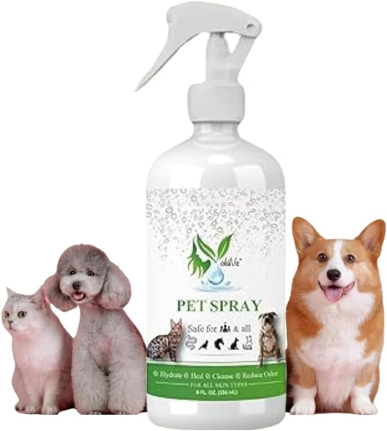 VoilaVe HOCL Spray for Dogs & Cats - Hypochlorous Acid Spray for Pets, Antiseptic Spray - Dog Wound Spray for Skin Irritation, Itch Relief, Infection, Allergy, Rashes - Safe for All Animals - 8 OZ