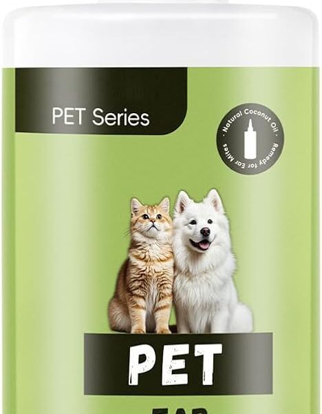 Ear Cleaner for Dog & Cat, Gentle Ear Cleaning Solution to Remove Wax, Dirt & Debris, Soothe Ear, 237ml/8fl.oz