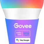 Govee Smart Light Bulbs, Color Changing Light Bulb, Works with Alexa and Google Assistant, 16 Million Colors RGBWW, WiFi & Bluetooth LED Light Bulbs, Music Sync, A19, 800 Lumens, 1 Pack