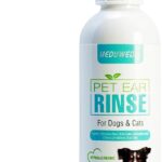 Dog Ear Cleaner, Dog Ear Care Liquid, Dog and Cat Ear Cleaner to Eliminates Ear Odour, Dirt and Debris Pet Ear Cleaner Solution,Remove Wax, Dirt & Stop Smelly, Itchy, Non-Irritating, 4 Fl oz